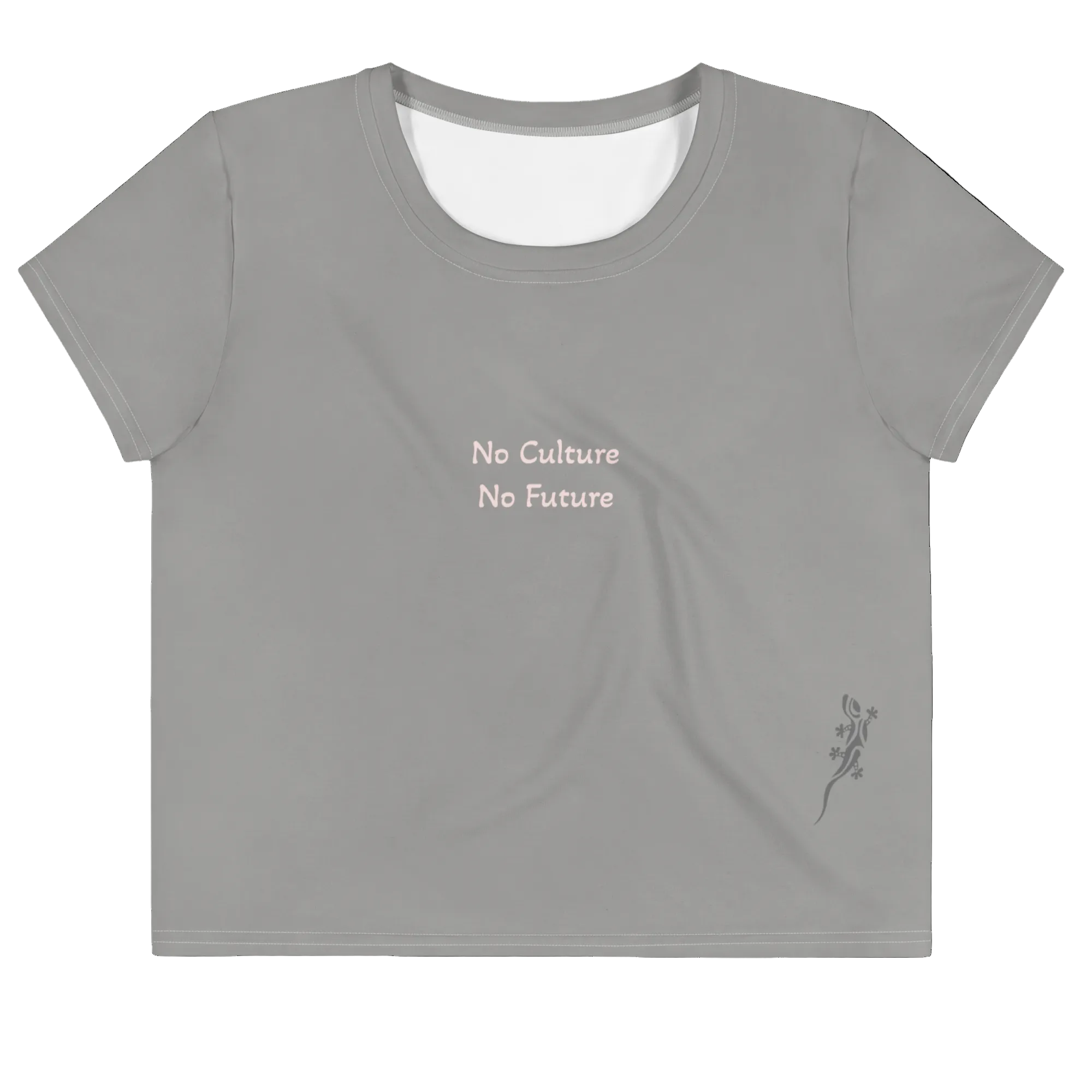 Activewear for Women | Grey & Pink Crop Tee