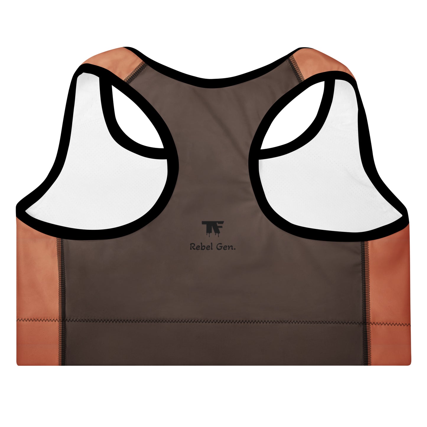 Padded Sport Bra - Brown Roast & Melon 