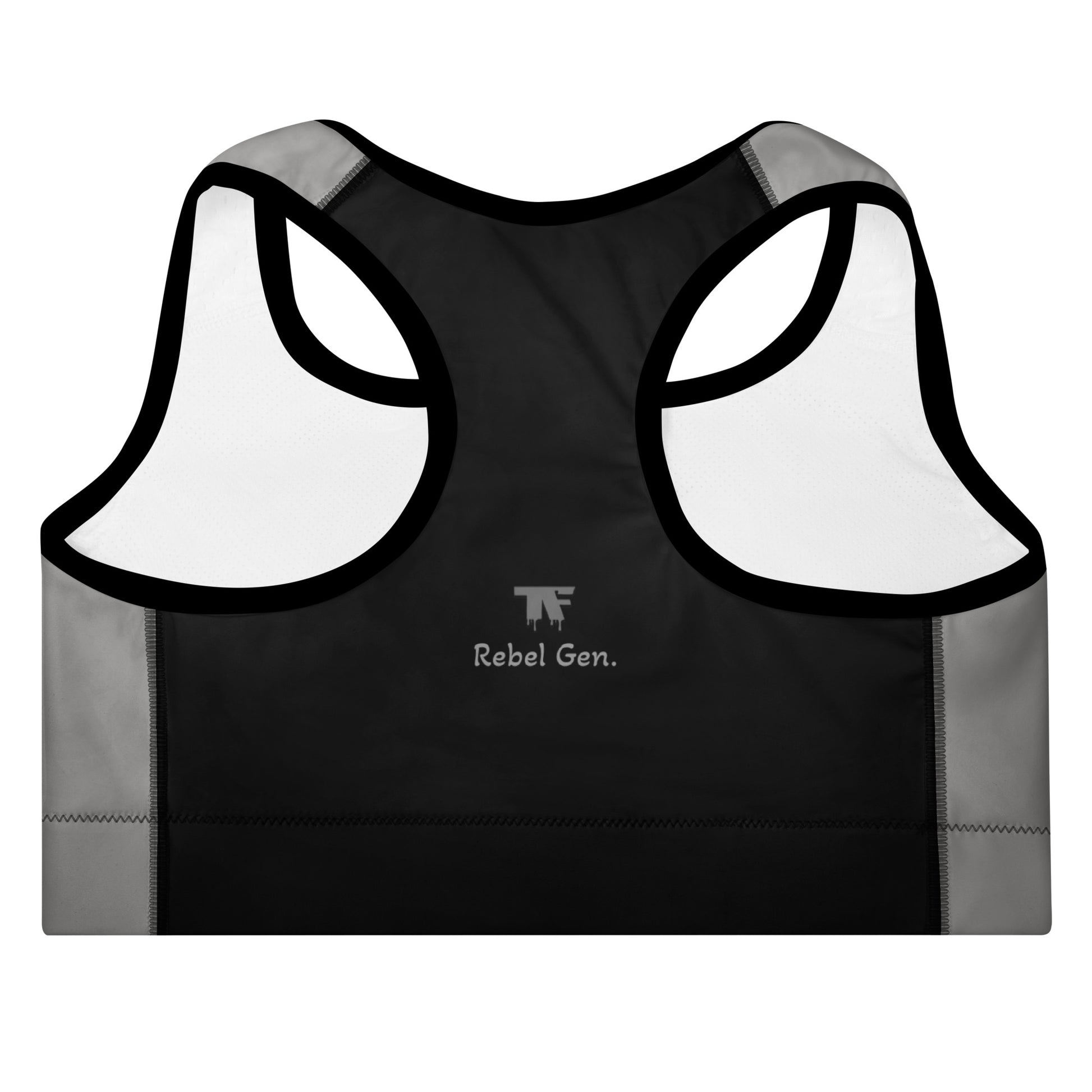 Sporty Chic Padded sport bra Grey & Black 