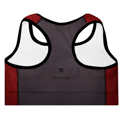 Padded Sports Bra Fig Burgundy & Red Cherry | Limited edition