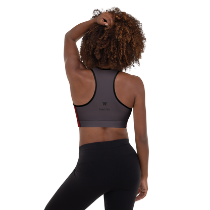 Padded Sports Bra Fig Burgundy & Red Cherry | Limited edition