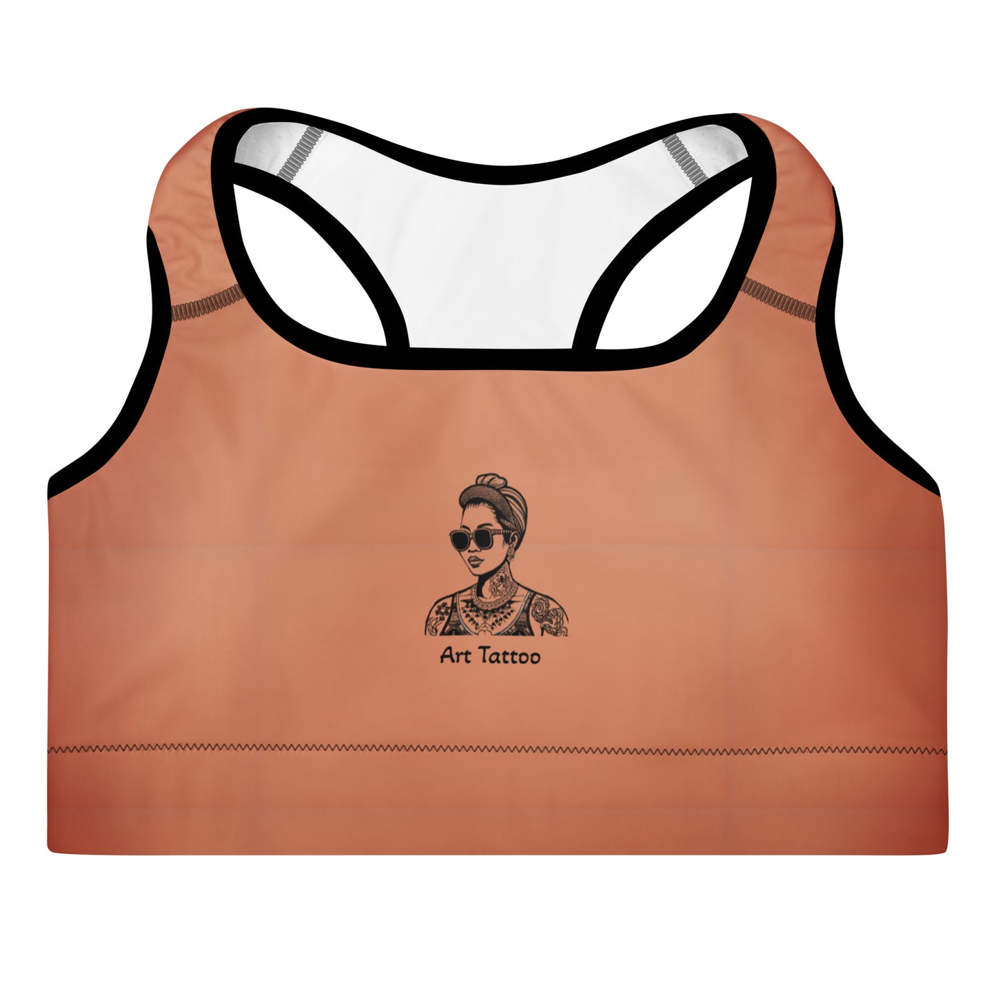 Padded Sport Bra - Brown Roast & Melon 