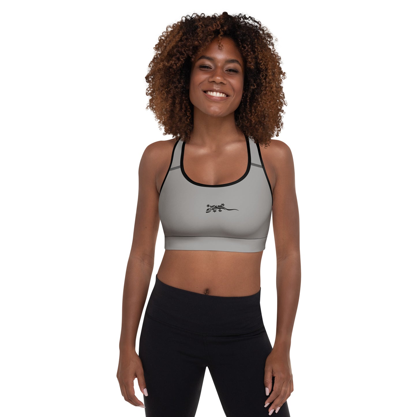 Sporty Chic Padded sport bra Grey & Black 
