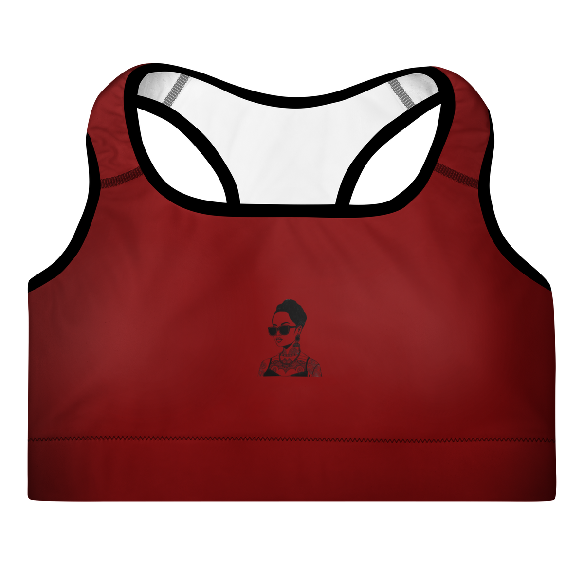Padded Sports Bra Fig Burgundy & Red Cherry | Limited edition