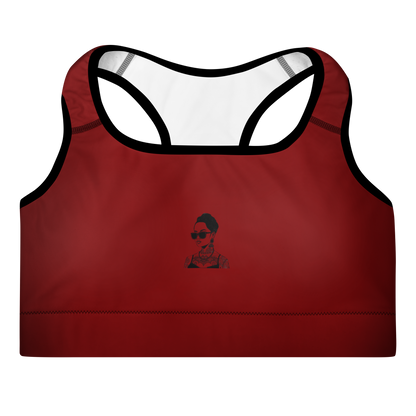 Padded Sports Bra Fig Burgundy & Red Cherry | Limited edition