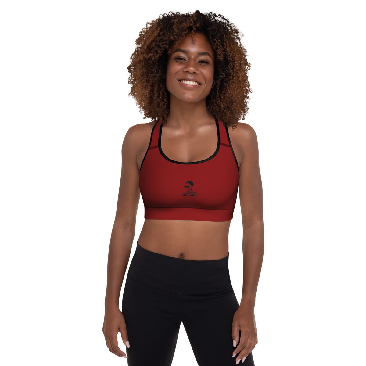 Padded Sports Bra Fig Burgundy & Red Cherry | Limited edition