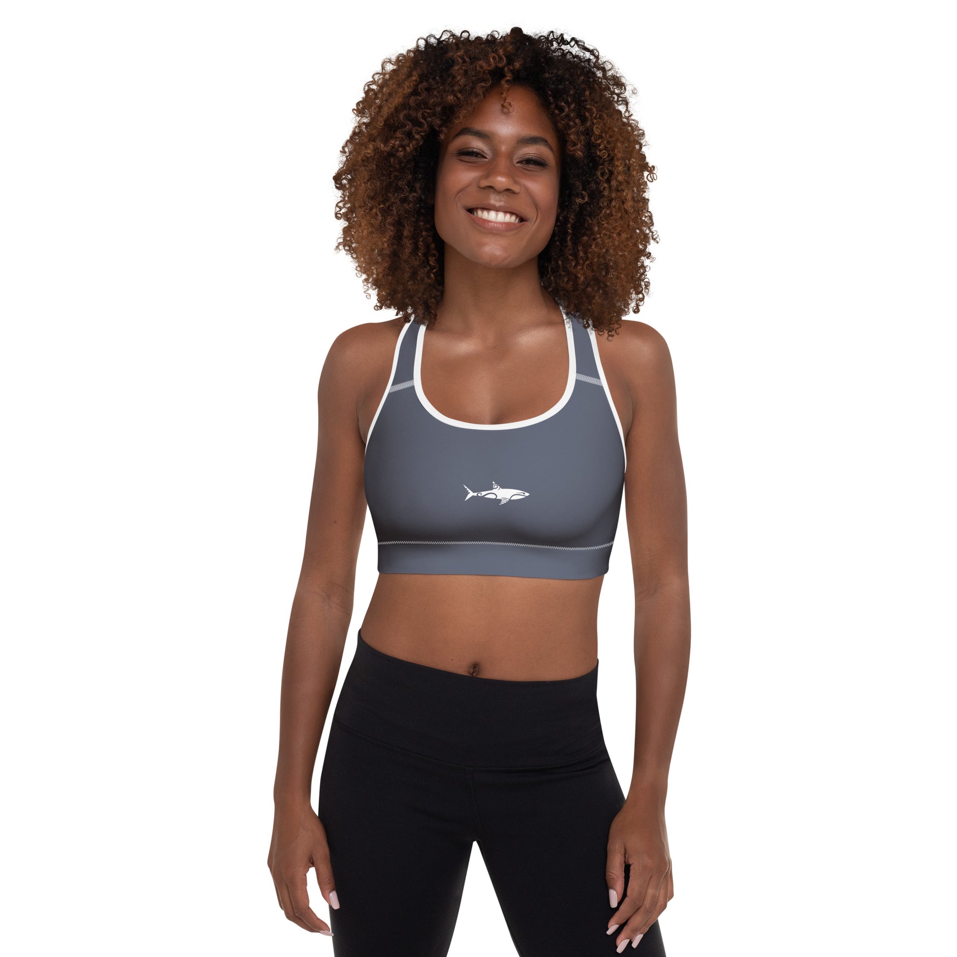 Athletic Chic for women -  Padded Sport Bra Grey Storm - part of the set 'Grey Storm' with the leggings 