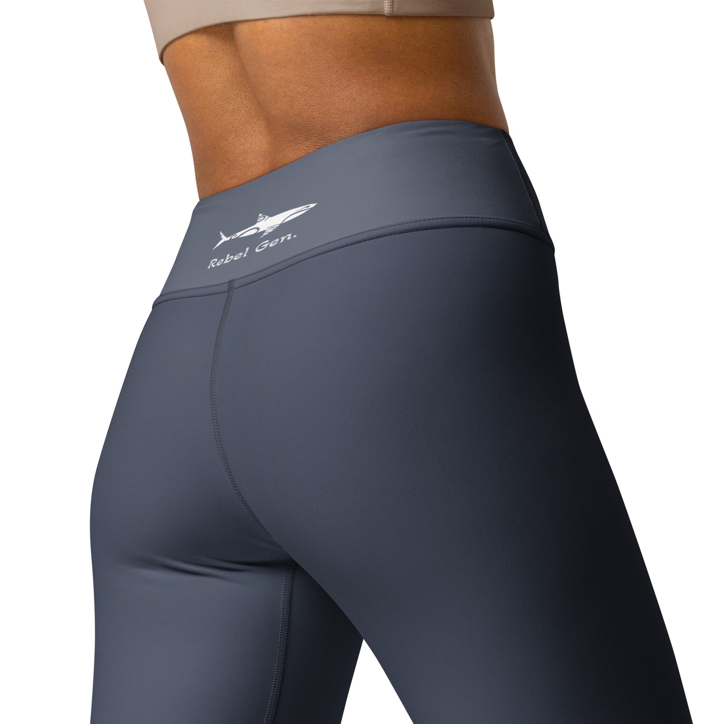 ProActivewear for women - Dark Grey Storm high waist Leggings with tattoos 