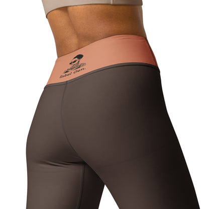 Yoga Leggings Brown & Melon | Limited Edition TheFamous Studio