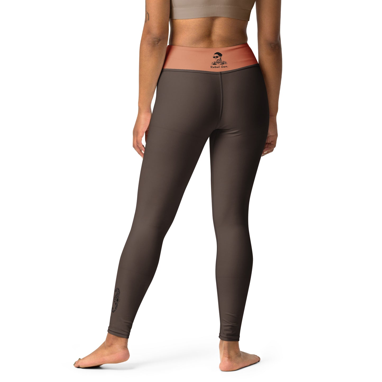 Yoga Leggings Brown & Melon | Limited Edition TheFamous Studio