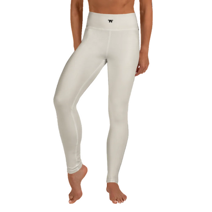 Casual Chic Yoga Leggings Outfit - Beige Sand with Back Tattoo | Limited Edition TheFamous Studio