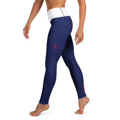 Yoga Leggings Outfit - French Indigo & White - Limited Edition TheFamous Studio