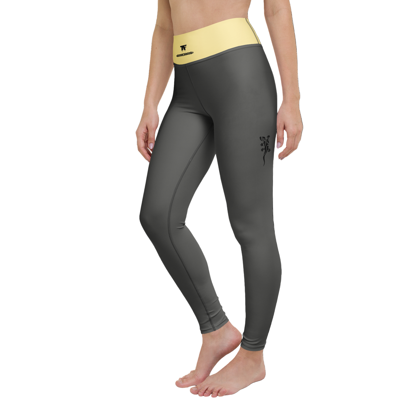 Yoga Leggings Steel Grey & Yellow Butter | Limited Edition TheFamous Studio