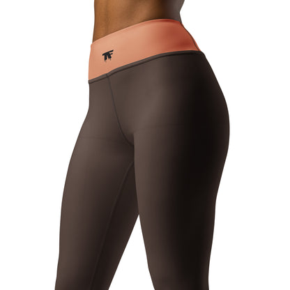 Yoga Leggings Brown & Melon | Limited Edition TheFamous Studio