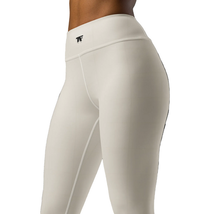 Casual Chic Yoga Leggings Outfit - Beige Sand with Back Tattoo | Limited Edition TheFamous Studio