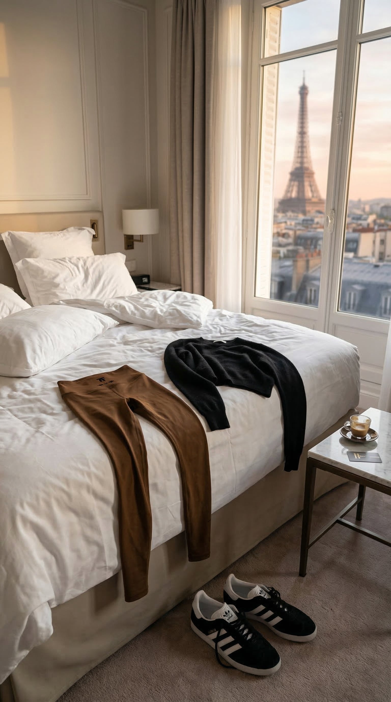 Athletic Chic Activewear for women | Camel Yoga leggings to wear beyond the gym | Limited edition TheFamous Studio