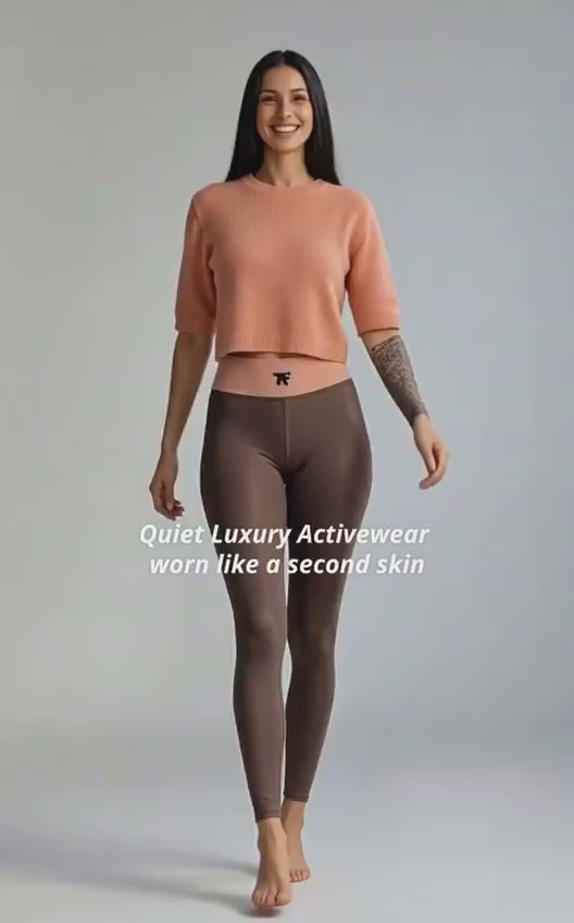 Yoga Leggings Brown & Melon | Limited Edition TheFamous Studio