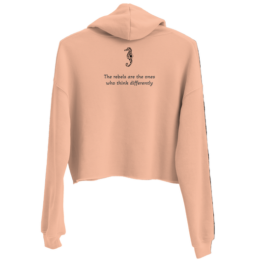 Crop Hoodie Peach 'Coral Alive' | Limited Edition TheFamous Studio